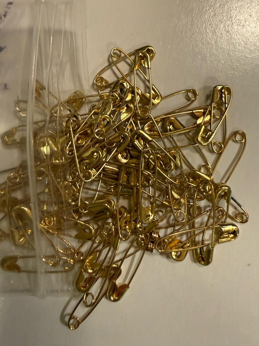 Gold Safety Pins - Pack of Small Gold Tone Pins
